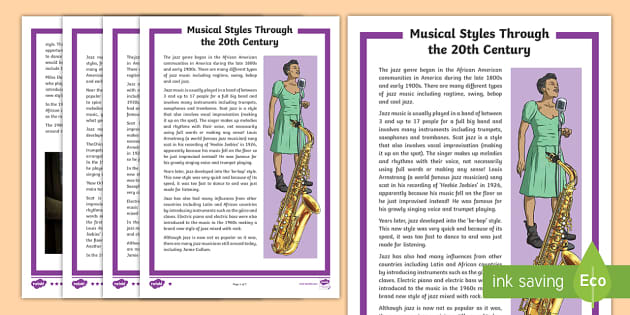 Jazz Reading Comprehension Activity (teacher made) - Twinkl
