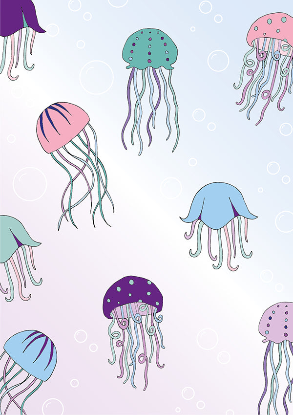 Jellyfish printable wall art - makeandtell