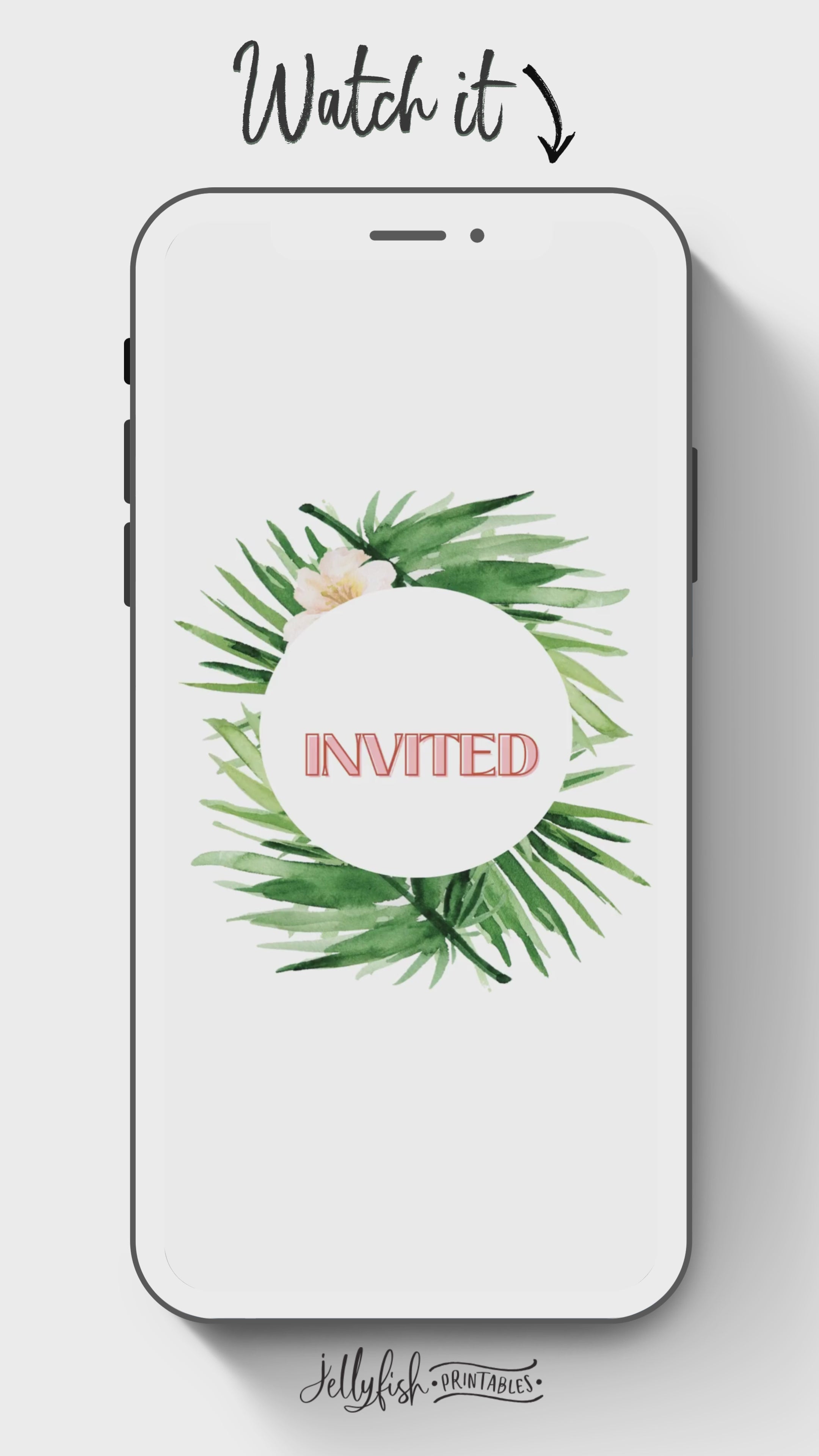 Animated Luau Graduation Invitation Canva Template 2023. Send ...