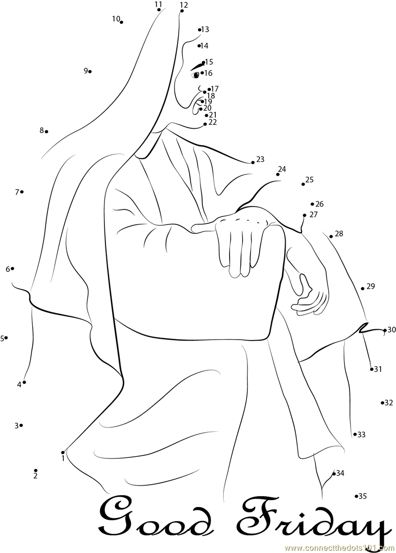 Good Friday the World Changed dot to dot printable worksheet ...