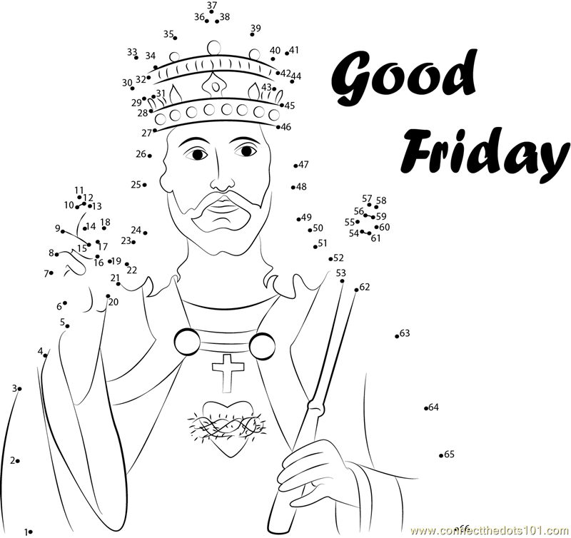 Jesus Christ dot to dot printable worksheet