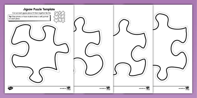 Jigsaw Puzzle Template (teacher made) - Twinkl