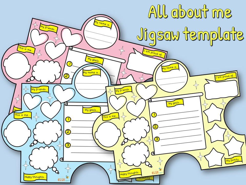 All about me Jigsaw template - Elsa Support  