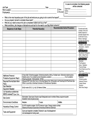 Job Safety Analysis Template - Fill Online, Printable, Fillable ...