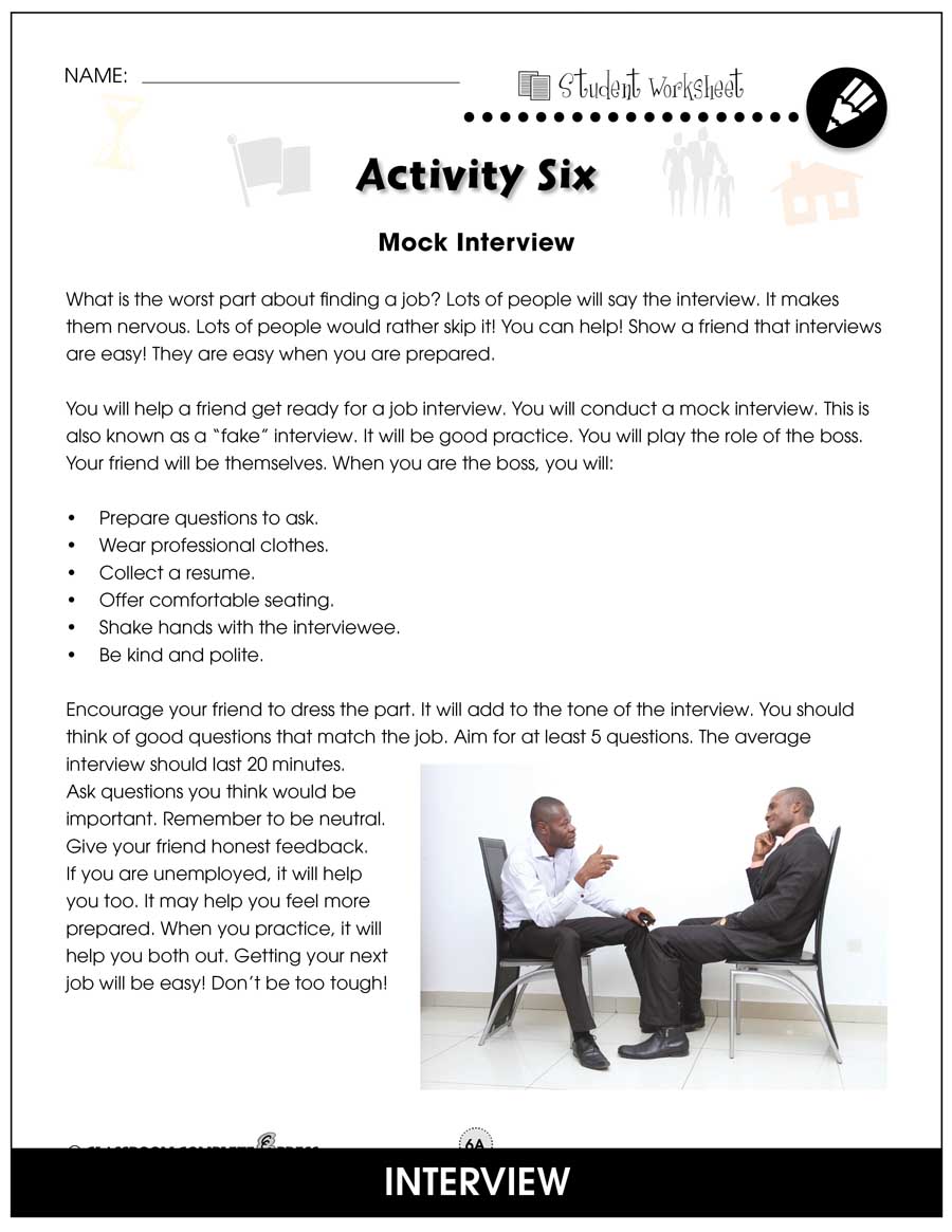 job skills worksheet