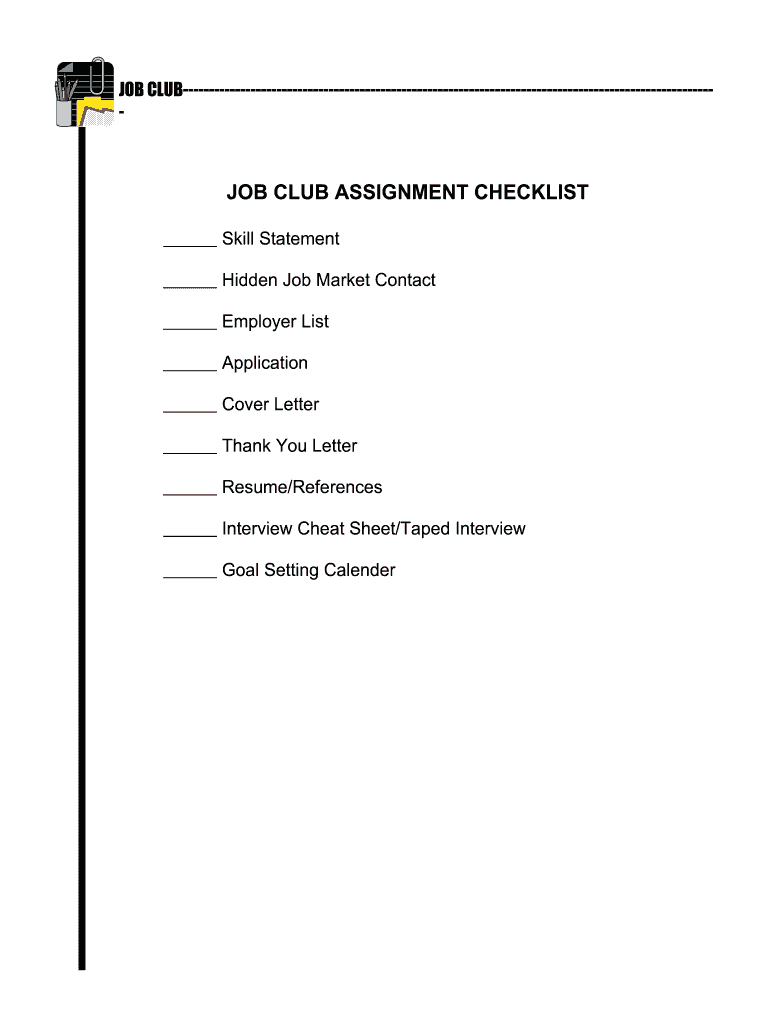 job skills worksheet