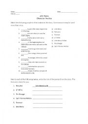 john henry worksheet
