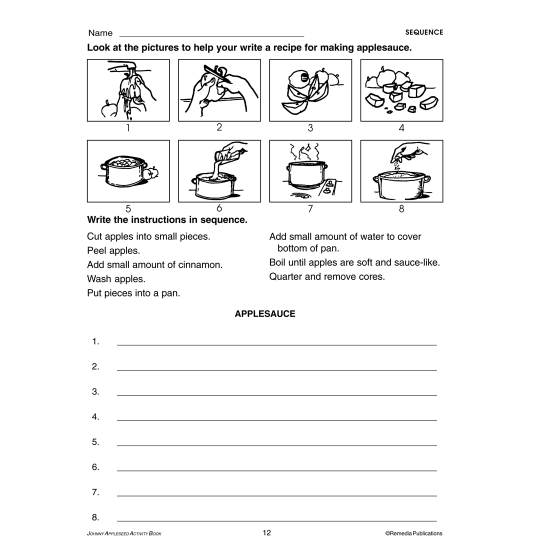 johnny appleseed reading comprehension worksheet
