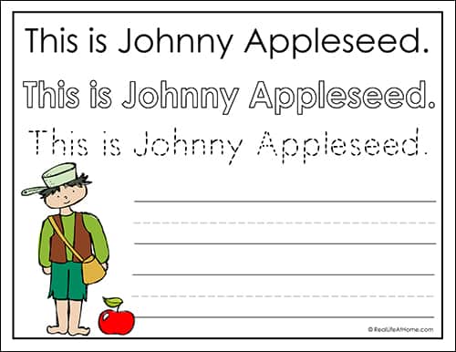 johnny appleseed worksheet for kindergarten