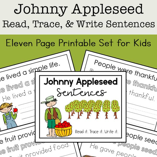 johnny appleseed worksheet for kindergarten