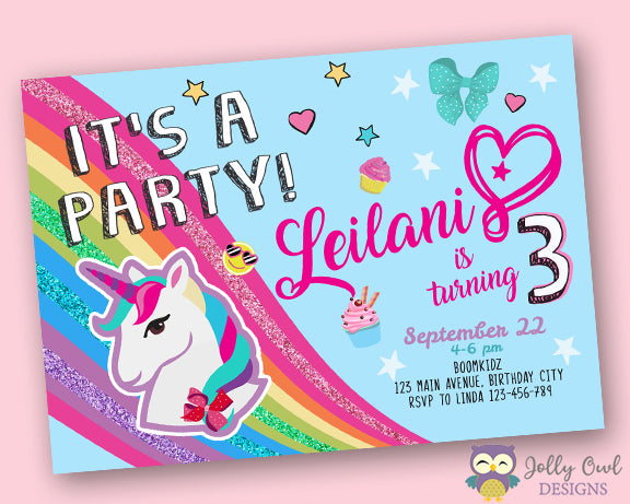jojo siwa printable birthday invitations