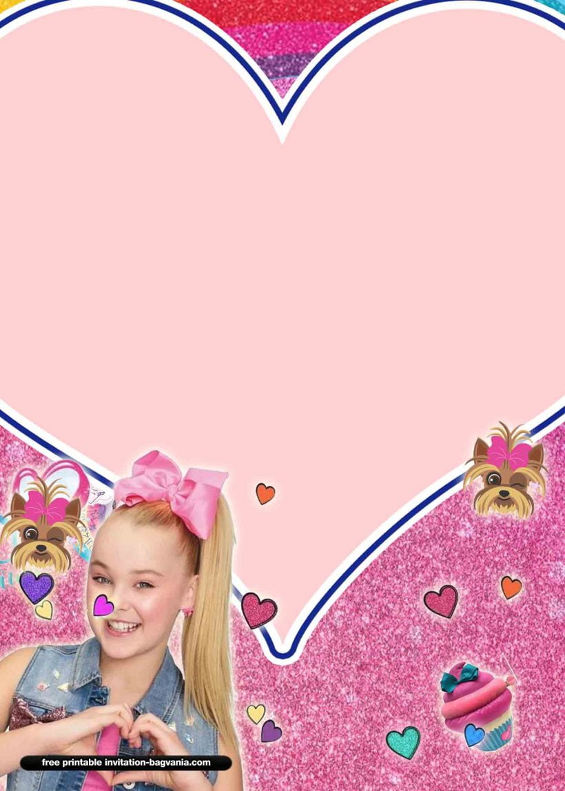 jojo siwa printable birthday invitations
