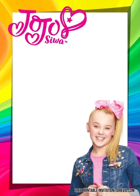 FREE Jojo Siwa Birthday Invitation Templates