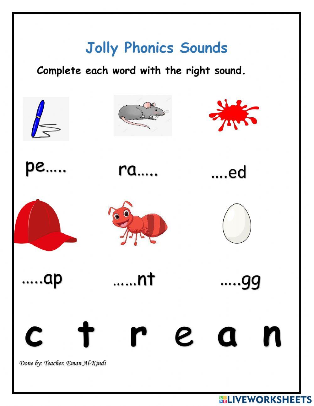 jolly phonics printables
