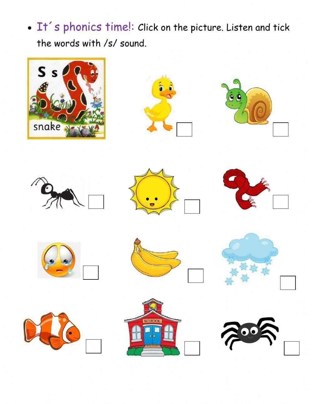 Jolly Phonics s worksheet | Live Worksheets - Worksheets Library jolly-phonics-s-worksheet-live-worksheets-worksheets-library
