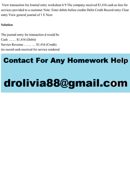 journal entry worksheet