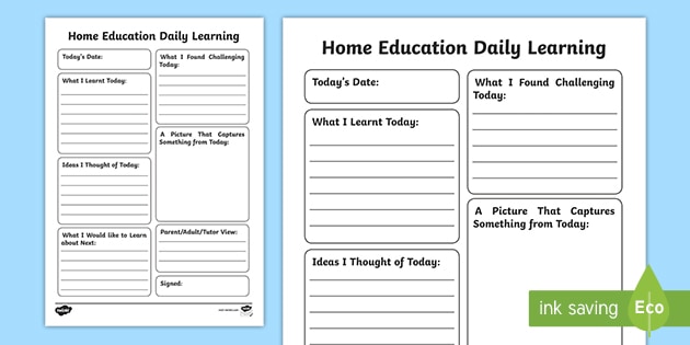 Home Learning Journal | Resources (Lehrer gemacht) - Twinkl