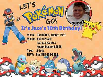 Pokemon Birthday Invitation, Pokemon Party Invitation Print-at ...