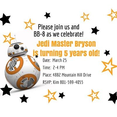 Star Wars BB-8 Printable JPEG/PDF digital file Birthday ...