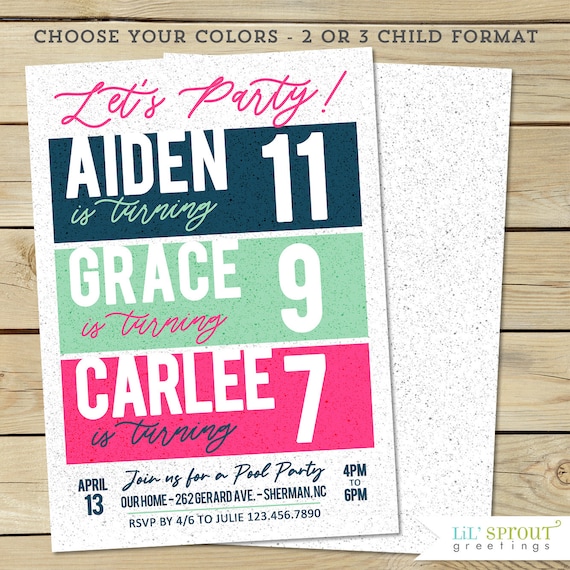 Cupcake Bakery Instant Download Invitation - Jpeg File - Modern Lola