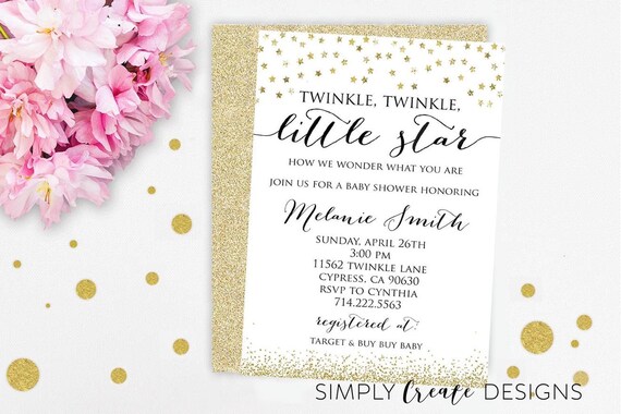 Twinkle Twinkle Invite Twinkle Twinkle Little Star 5x7 Jpeg ...