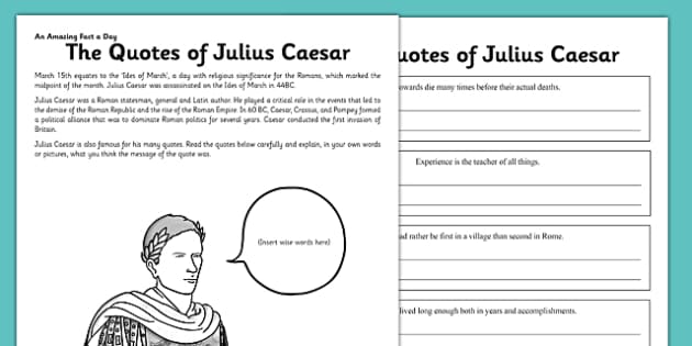 julius caesar worksheet
