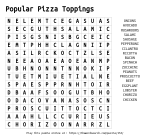 Printable Word Searches