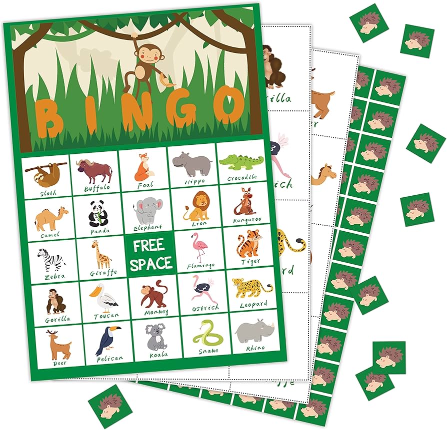 Free Jungle Bingo Cards Printable Download Free Jungle Bingo Cards 
