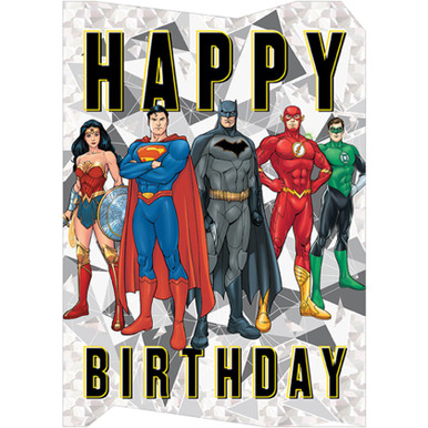justice league printable birthday cards