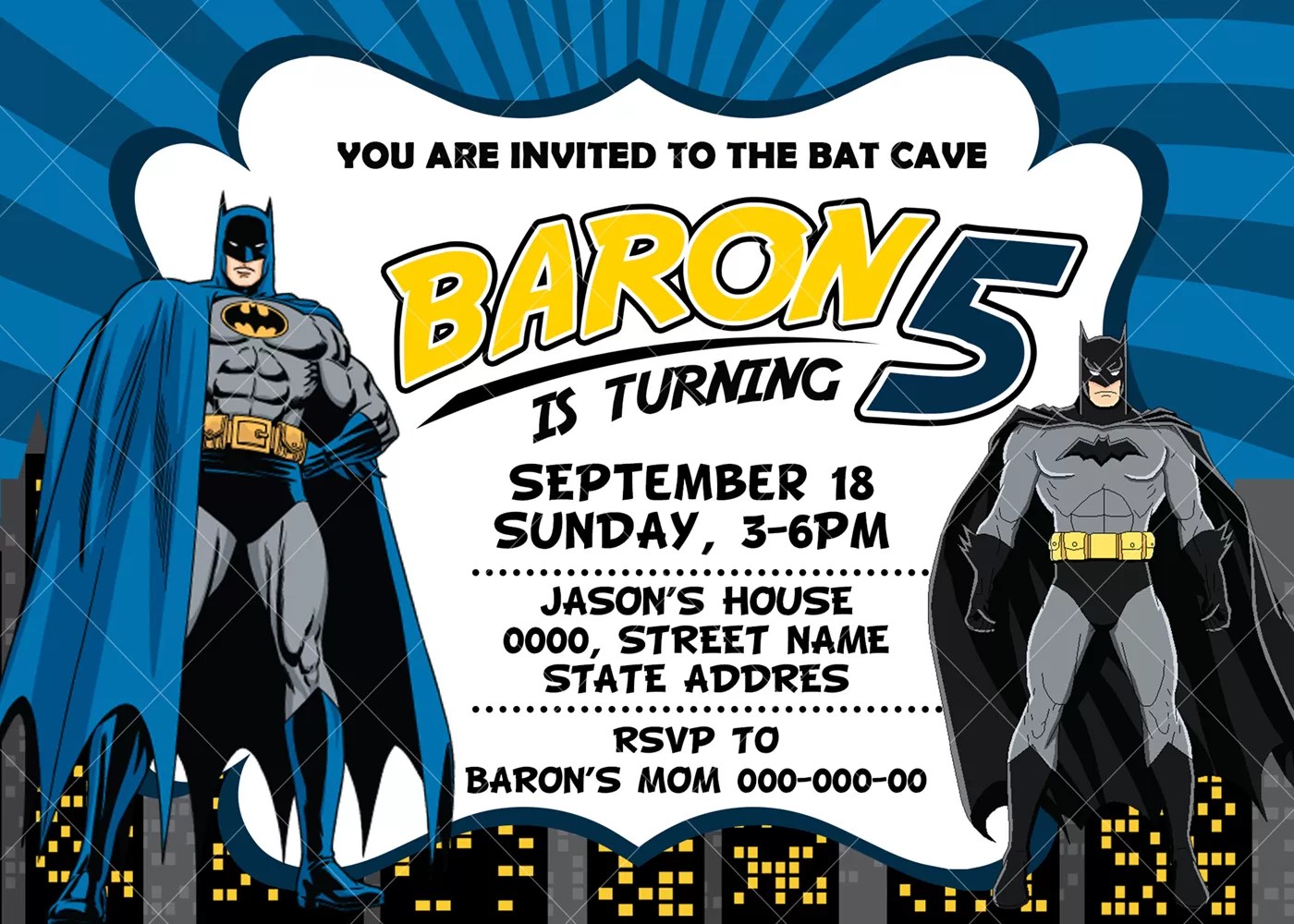 justice league printable birthday cards
