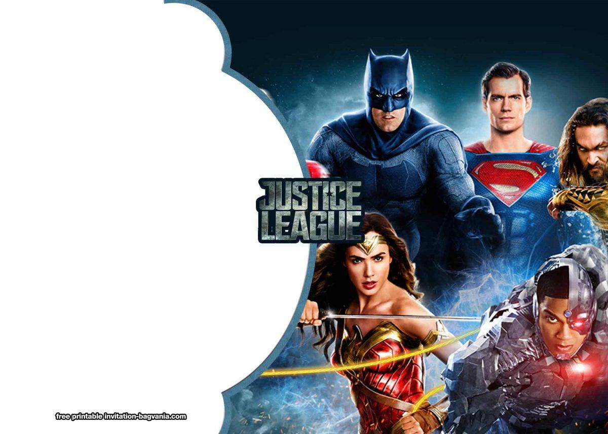 justice league printable birthday cards