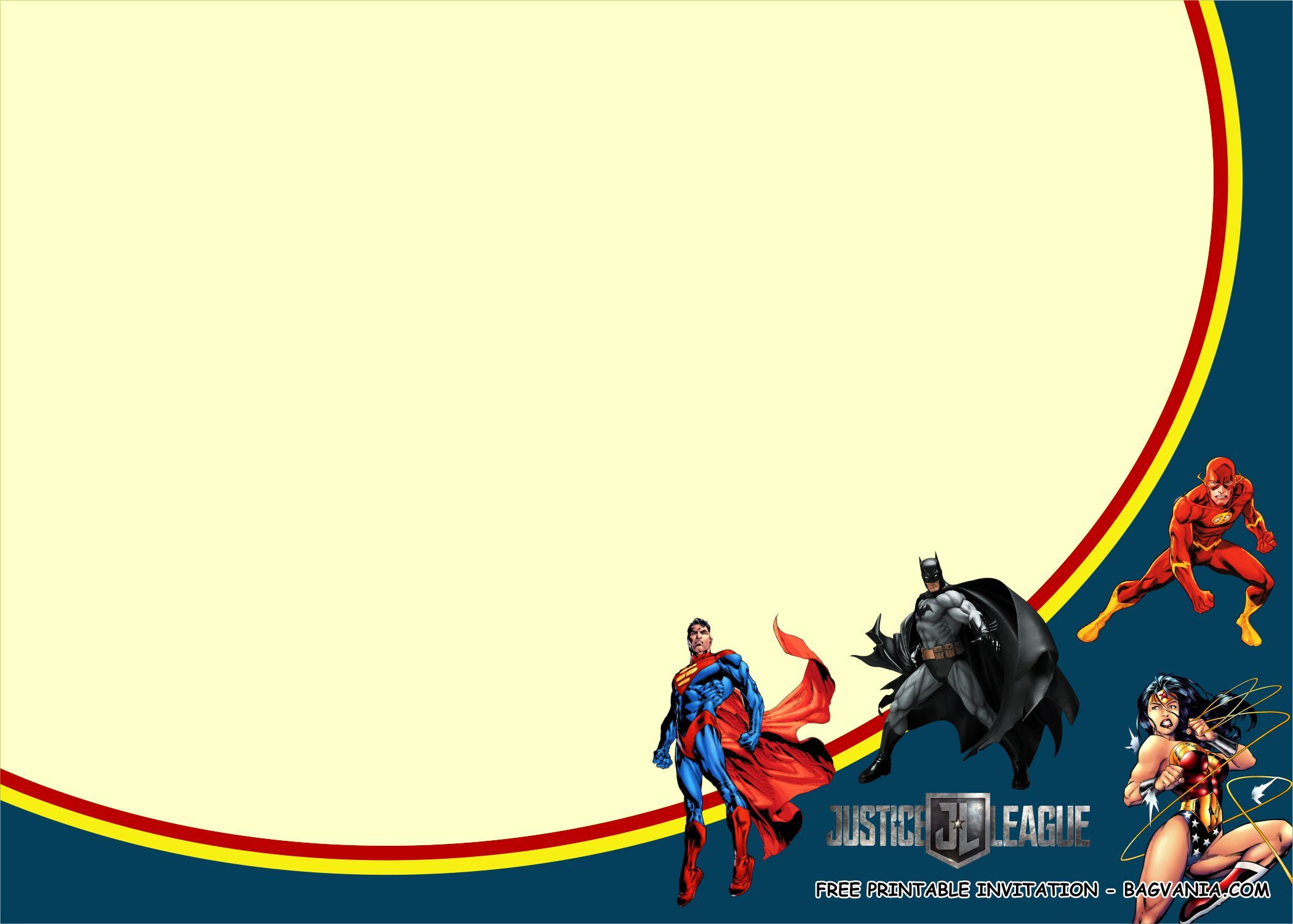 justice league printable birthday cards