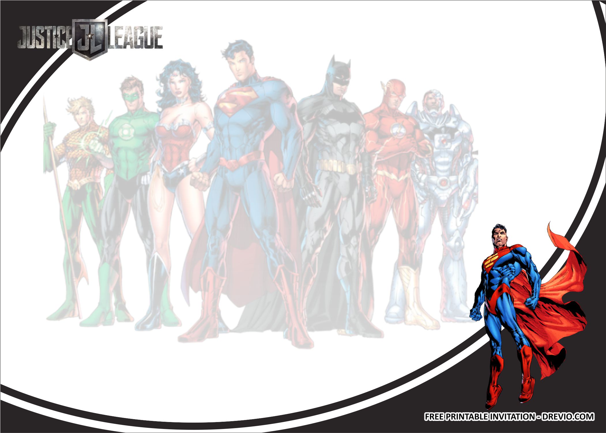 Justice League Invitation Templates_1 | Download Hundreds FREE ...