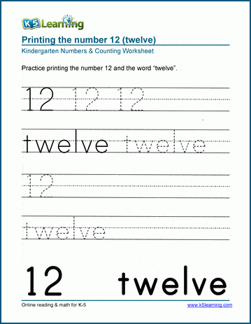 k 12 reader worksheet