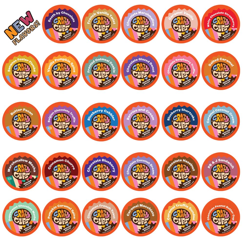 Amazon.com: Crazy Cups Flavored Coffee in Single Serve Coffee Pods ...