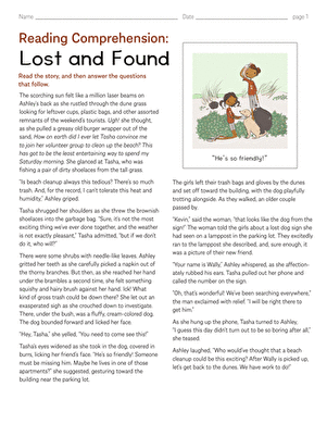 1st Grade Reading Comprehension: Free Printable Worksheets