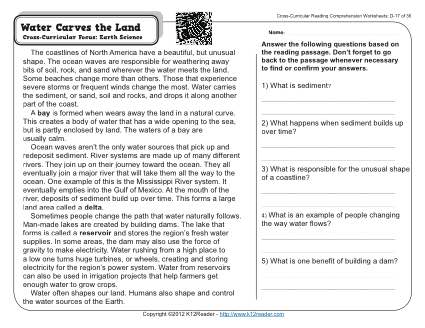 k12 reading comprehension worksheet