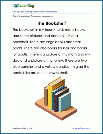 The Bookshelf - Childrens Stories and Reading Worksheets | Worsheets library...