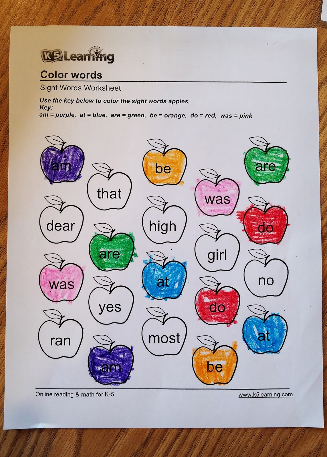 k5learning worksheet
