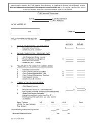 kansas child support worksheet