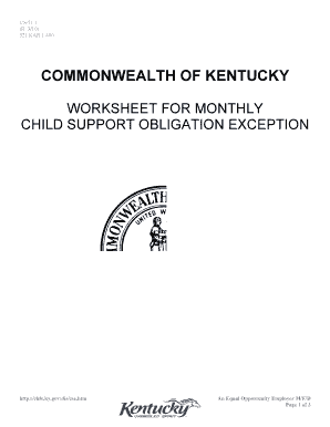kentucky child support worksheet