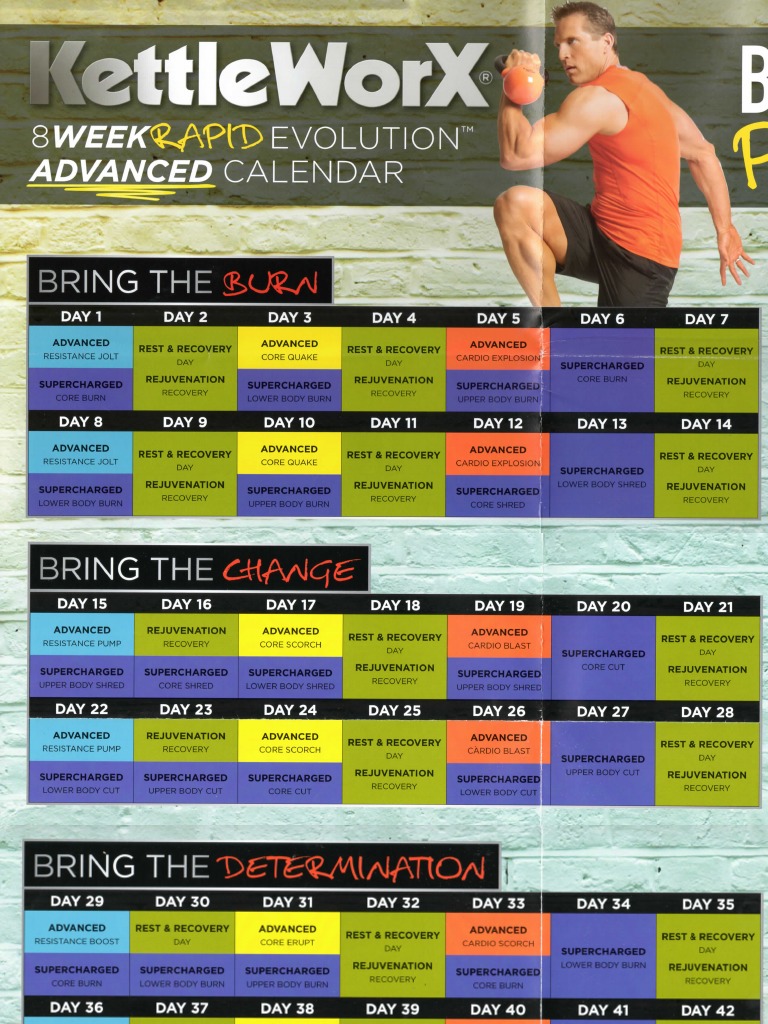KettleWorX 8 Week Rapid Evolution Advanced Calender | PDF