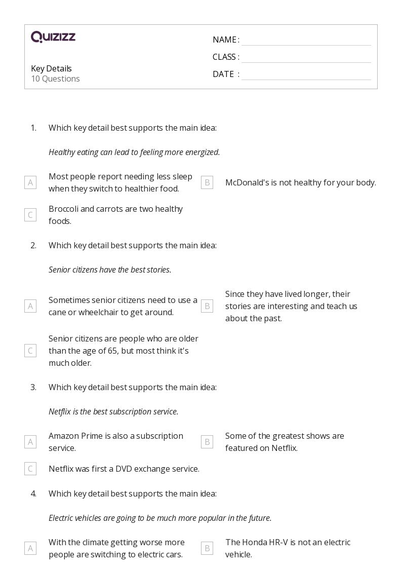 50+ Relevant Details worksheets for 2nd Grade on Quizizz | Free ...