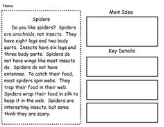 key details worksheet 2nd grade