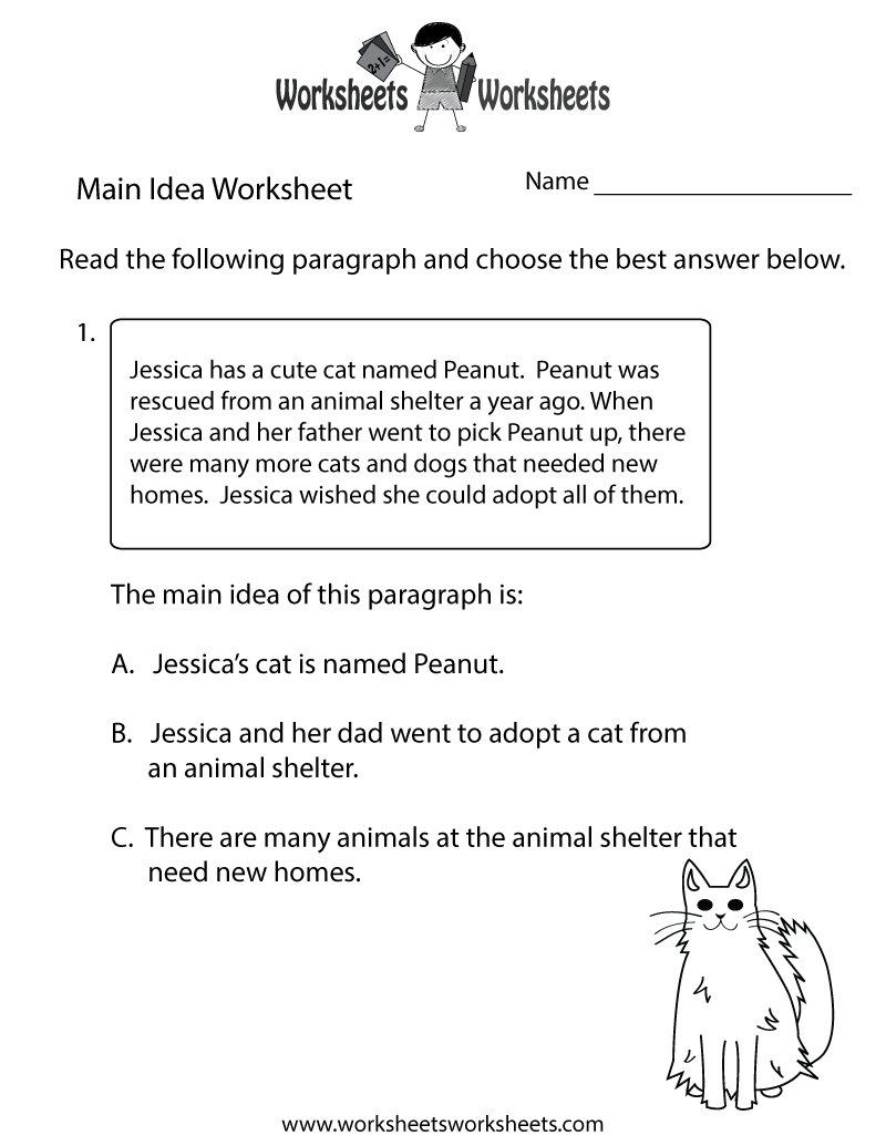 Finding the Main Idea Worksheet | Worksheets Worksheets