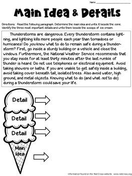 key details worksheet 2nd grade