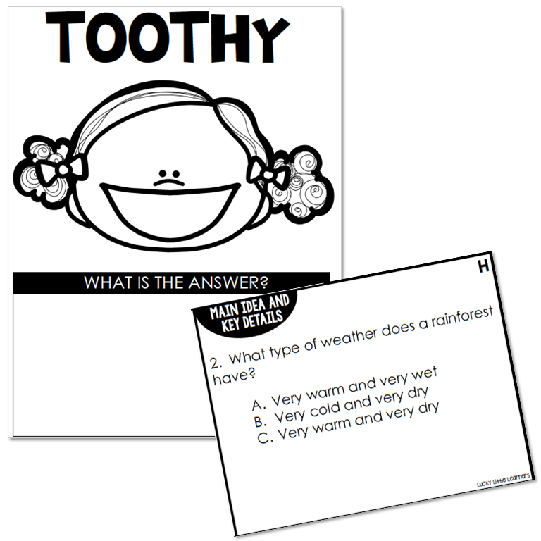 key details worksheet 2nd grade