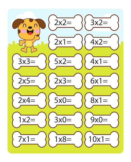 Premium Vector | Math worksheets for elementary school kids ...