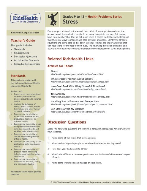 kids health worksheet