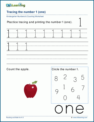 Learning Numbers Worksheets for Preschool and Kindergarten | Worsheets library...